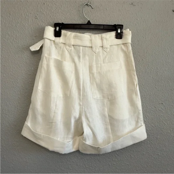 Farm Rio Tailored Linen High Rise Shorts Size Small - Picture 3 of 7